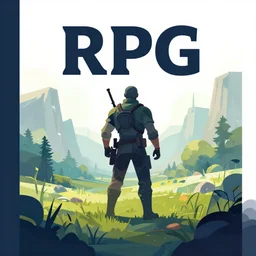 a rpg book cover in the style of hydro74, vectorial