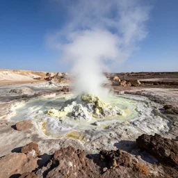 the danakil caldera sulfur gypsum