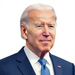 low poly portrait of joe biden
