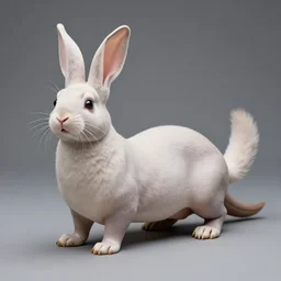 bipedal albino amphibious otter seal hybrid with rabbit ears and a big tail