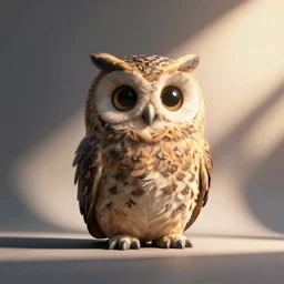 a cute owl with a big smile