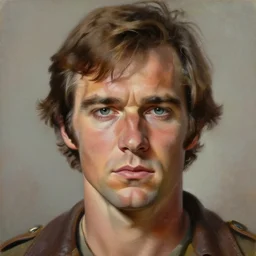 portrait of young 1 9 7 0 s jack nicholson as warlord villain character in mad max 2 : the road warrior, film still, detailed realism face in painting, detailed beautiful portrait, oil painting masterpiece, 8 k resolution, smooth, sharp focus, trending on artstation, by rembrandt