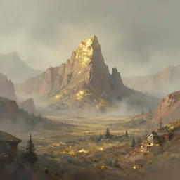 a retrowave style artwork of colorado, a land of the dead, divine, hazy, volumetric lighting, spacetime bending, very detailed, serene, gold accents, washed out colors, beautiful artwork, master level composition, raytracing