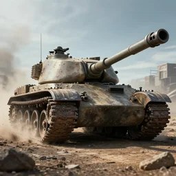 hyper realistic gritty massive tank battle from a ground level view, octane render, - n 9