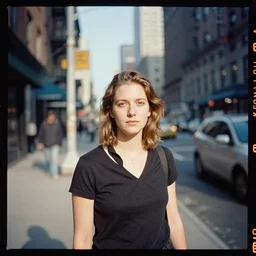 kodak portra 4 0 0, wetplate, 5 0 mm leica summicron f 1. 2, award - winning colour portrait by britt marling : sunlit view of a new york busy street