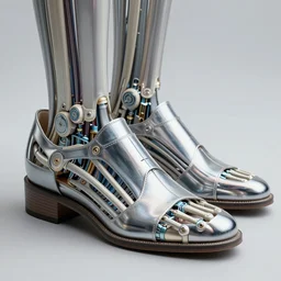 shoes design by frank franzetta, biomechanical, 4 k, hyper detailed