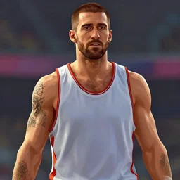 michael phelps in the style of gta san andreas, in the style of artgerm, rossdraws
