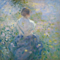 an ode to sentience, flowery betrayal, painting by claude monet