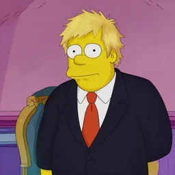 long shot of boris johnson in the simpsons