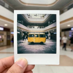 found polaroid photo of trash humpers in an abandoned shopping mall