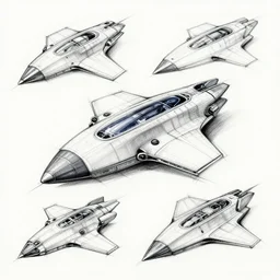 sharp design spaceship sketches, isometric, drawing