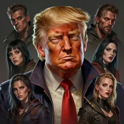 asthetics! pretty! cell shaded  scary head portrait of donald trump as Borderlands 3 concept art, llustration, postapocalyptic grunge, concept art by josan gonzales and wlop, by james jean, Victo ngai, David Rubín, Mike Mignola, Laurie Greasley, highly detailed, sharp focus,alien,Trending on Artstation, HQ, deviantart, art by artgem