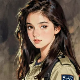 M4 Sopmod ii girls frontline, detailed, cinematic portrait, ilustration by Takehiko Inoue