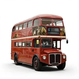 gothic double decker bus, professional product shot, isolated on a pure white background, centered, entire object in frame, sharp focus, soft studio lighting
