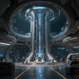 the stunning futuristic art of andrian luchian, inside a space station, highly detailed, excellent composition, cinematic concept art, dramatic lighting, trending on artstation