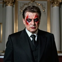 Boris Nikolayevich Yeltsin in a infernal satanic style