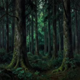 dark and deep forest by zdzislaw beksinski and anato finnstark, vivid, fine details, atmospheric, masterpiece