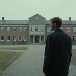 dystopian desolate school carel willink, edward hopper, film still