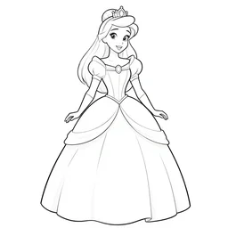 princess superhero saving the world, disney, marvel, xmen, dc, cape superhero, tiara dress, in the coloring book style, black and white,