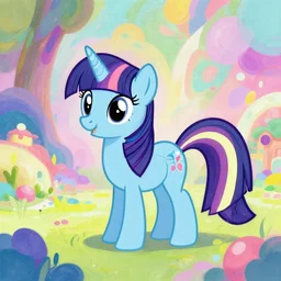 anime key visual inspired by TWILIGHT SPARKLE FROM MY LITTLE PONY vintage 90\'s anime mixed with pastel impasto highly rhythmic expressionistic wild anime pleasing palette TWILIGHT SPARKLE FROM MY LITTLE PONY trending on artstation super fluffy funhouse surreal unpredictable wild unexplainable fantasy land you could not have dreamed of TWILIGHT SPARKLE FROM MY LITTLE PONY