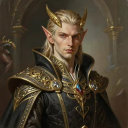 Majestic and regal portrait of a riveting High Elf nobility, intricate, epic, elegant, menacing, fantasy, photo realistic, digital painting, hard focus, beautiful volumetric lighting, epic light, ultra detailed, by Leesha Hannigan, Ross Tran, Thierry Doizon, Kai Carpenter, Ignacio Fernández Ríos