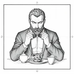 a blueprint design of the concept of gluttony