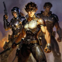 art by shigenori soejima, jamie hewlett, frank frazetta, digital painting masterpiece, advanced lighting technology