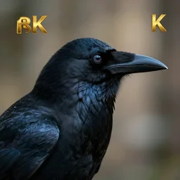 a profile shot of a man with the head of a crow, 8k, hyperrealism, cinematic lighting