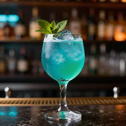 close up photo of an exotic cocktail, great lighting, cyber punk bar