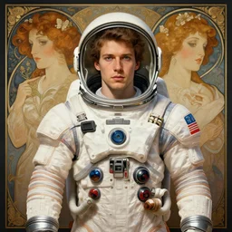 portrait of Krys Marshall wearing a space suit, intricate, elegant, highly detailed, centered, digital painting, artstation, concept art, smooth, sharp focus, illustration, art by android jones and donato giancola and alphonse mucha