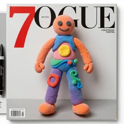 playdough inspired fashion. centerfold fashion magazine. 7 0's. hole body picture