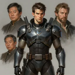 character concept portrait, muntant man, style digital painting, concept art, smooth, sharp focus, illustration, from metal gear, by ruan jia and mandy jurgens and william - adolphe bouguereau, artgerm