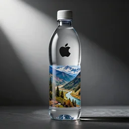 a bottle of water designed by apple