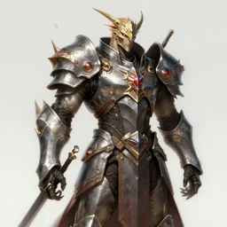 - kobold paladin in fullmetal plate that has survived trauma and loss beyond his capability of dealing with, digital art, trending on artstation, high detail, vivid, fantasy