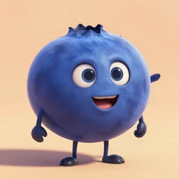 halle berry as an anthropomorphic blueberry. pixar character