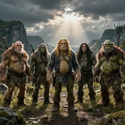 photoshoot friends sitcom but they’re orcs, hd