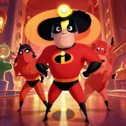 Anime poster of The Incredibles
