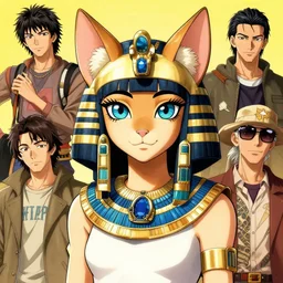 An anime portrait of an egyptian catgirl, by Sakimichan, Stanley Artgerm Lau, WLOP, Rossdraws, James Jean, Andrei Riabovitchev, Marc Simonetti, tranding on artstation