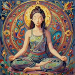 anime rooney mara meditation, intricate oil painting by greg rutkowski, trending on artstation