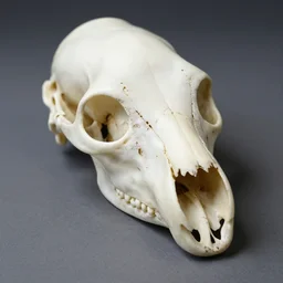 photo of a cat skull