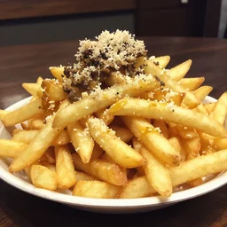 a mountain of frensch fries