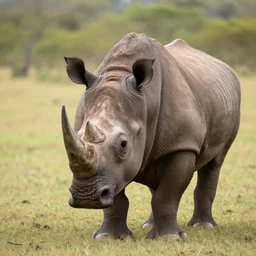 wooly brown rhino nature photography