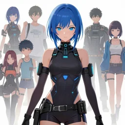 beautiful anime art of a cyberpunk girl, character by WLOP, rossdraws, Logan, Cure, Mingche,n Shen, BangkuART, sakimichan yan gisuka, JeonSeok Lee