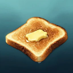 buttered burnt toast floating underwater, burnt, wet, in the style of Jean Giraud