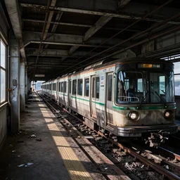 old photograph of abandoned Tokyo subway