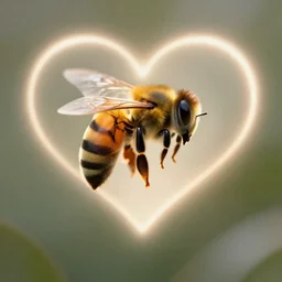 portrait of bee melvnin, falling in love, glowing with heart aura. sharp focus, cinematic pose, cinematic lighting, unreal engine render. art by josan gonzales and moebius and deathburger.