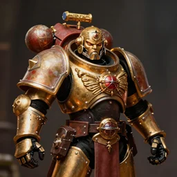 Warhammer 40k Imperial Knight, detailed, dramatic lighting.