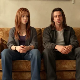 pulp fiction realistic photograph 3 5 mm 8 k octane render detailed john travolta and uma thurman sitting on a sofa