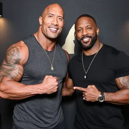 dwayne johnson mixed with kevin hart