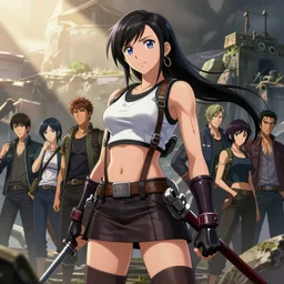 beautiful anime art of tifa lockhart by WLOP, rossdraws, Logan Cure, Mingchen Shen, BangkuART, sakimichan, yan gisuka, JeonSeok Lee, zeronis, Chengwei Pan on artstation